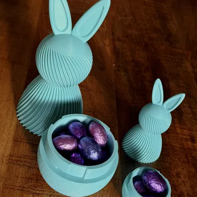 Hộp Đựng Easter Bunny – Tùy Chọn Nắp Vặn & Nắp Ren