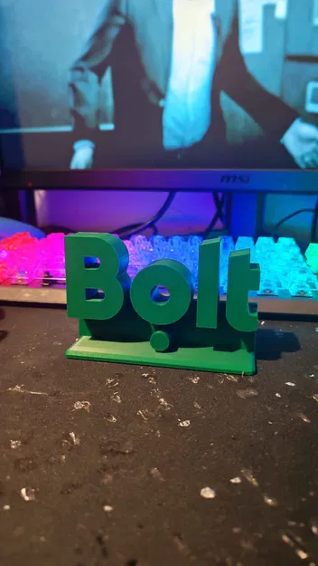 Mô hình logo Bolt trang trí để bàn in 3D ấn tượng - Image 1