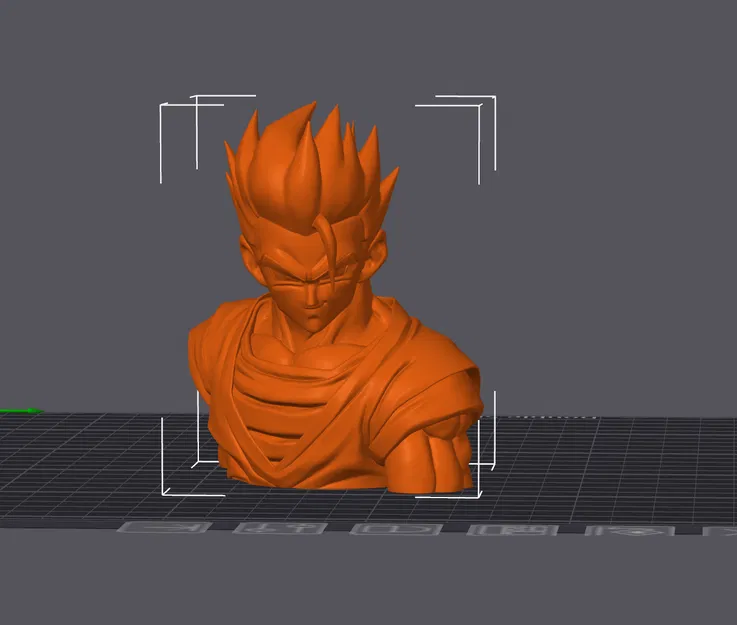 Mô hình tượng bán thân Gohan Dragon Ball sắc nét để in 3D - Image 1