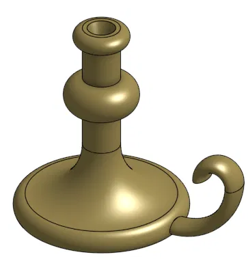 Chân đế nến cổ điển (Candlestick holder) trang trí nội thất in 3D - Image 1