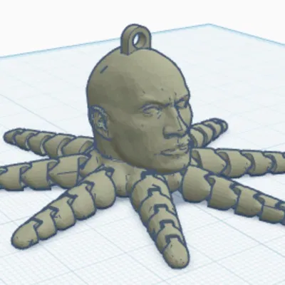 Móc khóa Rocktopuss độc lạ: Mô hình 3D in ấn thú vị