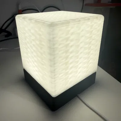 Mẫu đèn ngủ để bàn 3D thiết kế khối vuông hiện đại