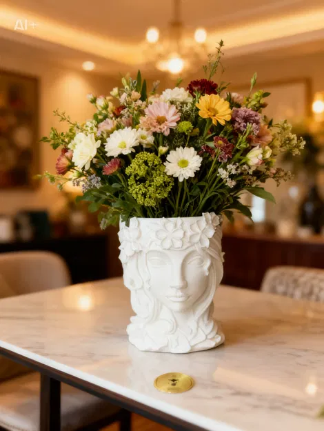 Chậu Cây Chân Dung Thiếu Nữ Trang Trí Nghệ Thuật (Female Portrait) - Image 2