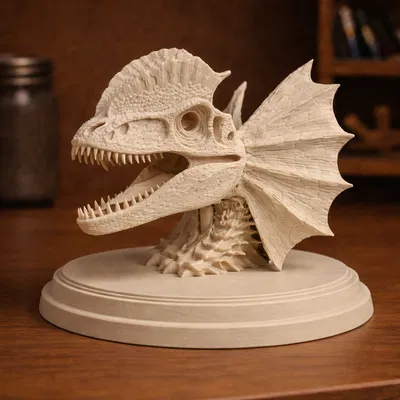 Mô hình hộp sọ khủng long Dilophosaurus ấn tượng để trang trí