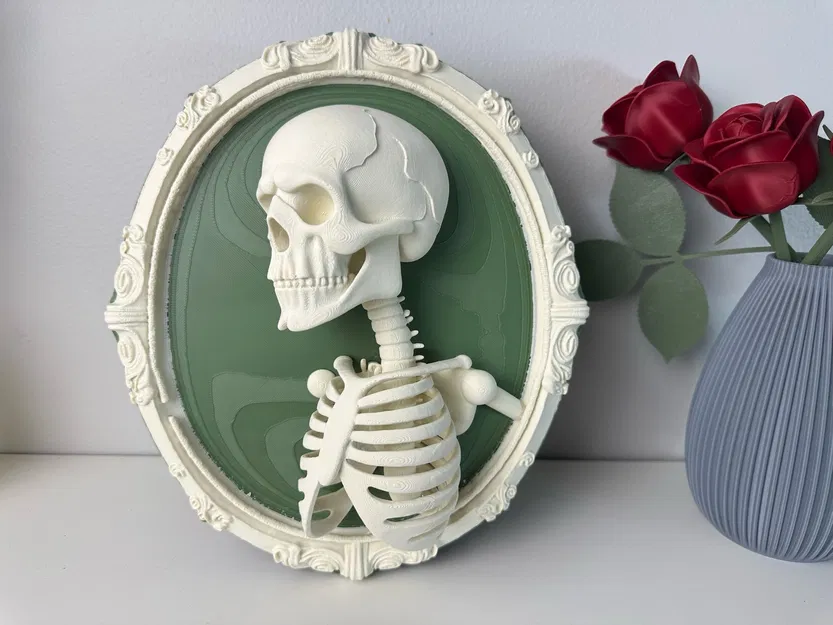 Tranh treo tường bộ xương 3D phong cách Gothic ma mị - Image 1