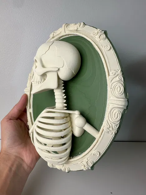 Tranh treo tường bộ xương 3D phong cách Gothic ma mị - Image 2