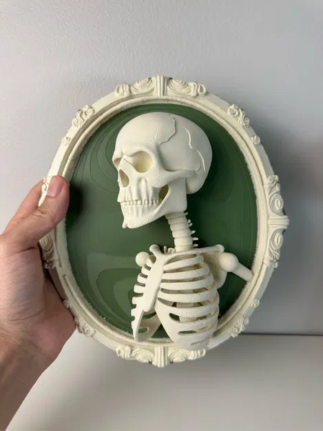 Tranh treo tường bộ xương 3D phong cách Gothic ma mị - Image 3