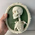 Tranh treo tường bộ xương 3D phong cách Gothic ma mị - Thumbnail 3