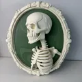 Tranh treo tường bộ xương 3D phong cách Gothic ma mị - Thumbnail 5