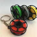 Móc khóa hình cuộn dây tóc 3D (Mini filament spool keychain) - Thumbnail 5