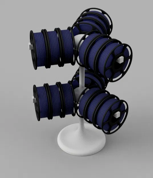 Móc khóa hình cuộn dây tóc 3D (Mini filament spool keychain) - Image 11