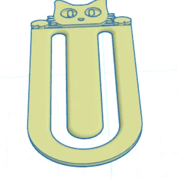 Mẫu kẹp sách hình mèo 3D đáng yêu (Cat Bookmark) - In dễ dàng