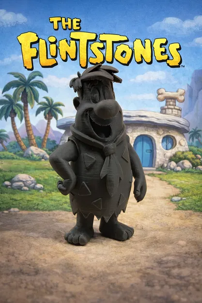 Mô hình nhân vật Fred Flintstone 3D - Đồ trang trí retro độc đáo - Image 1
