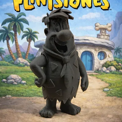 Mô hình nhân vật Fred Flintstone 3D - Đồ trang trí retro độc đáo