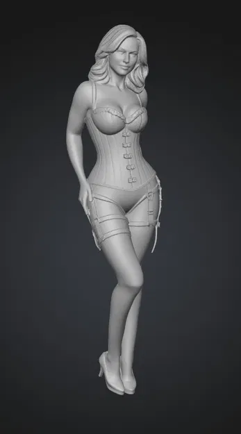 Mô hình 3D nhân vật nữ Midnight Corset Boudoir cho máy in Resin - Image 1