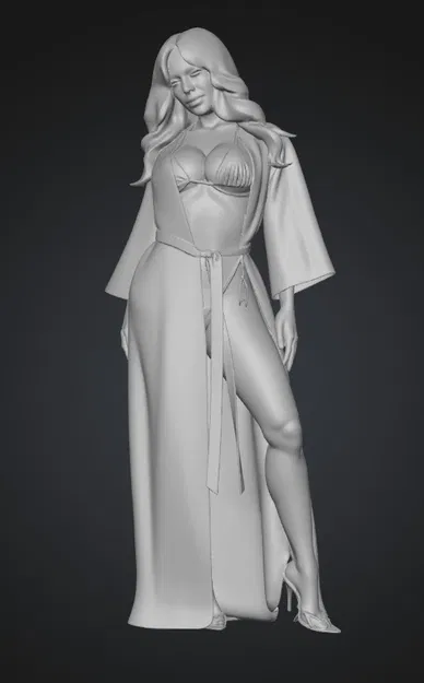 Mô hình 3D Liquid Rainbow Kimono nữ trang phục bikini quyến rũ - Image 1