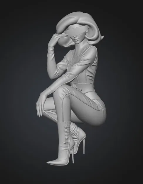 Mô hình tượng nhân vật Golden Chrome Goddess nghệ thuật in 3D - Image 1