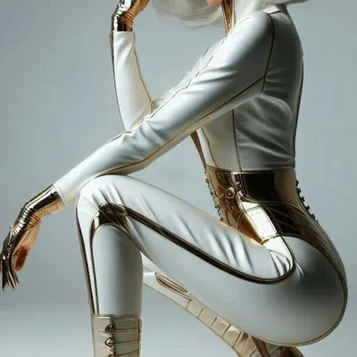 Mô hình tượng nhân vật Golden Chrome Goddess nghệ thuật in 3D