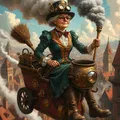 Mô hình 3D Steambound Voyager: Bà cụ du hành phong cách Steampunk - Thumbnail 2