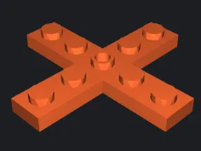 Khớp nối chữ X tương thích LEGO cho mô hình hàng rào kẽm gai - Image 1