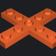 Khớp nối chữ X tương thích LEGO cho mô hình hàng rào kẽm gai