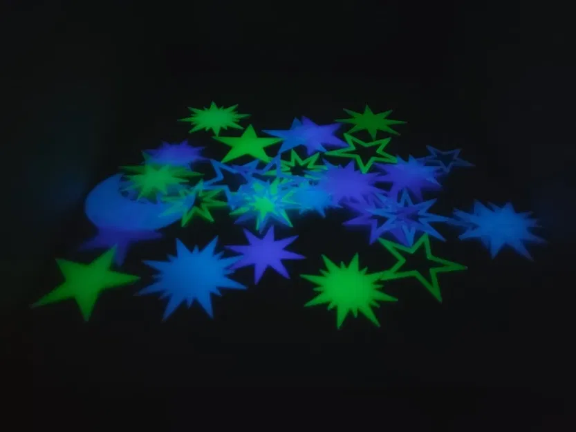 Bộ mô hình ngôi sao và mặt trăng trang trí 3D đẹp mắt - Image 1