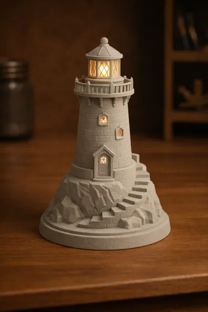 Mô hình Ngọn Hải Đăng Mini - Decor để bàn phong cách đại dương ấn tượng - Image 1