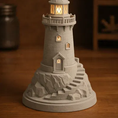 Mô hình Ngọn Hải Đăng Mini - Decor để bàn phong cách đại dương ấn tượng