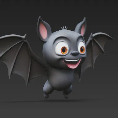 Mô hình chú dơi (Bat) 3D siêu đáng yêu cho tín đồ in ấn