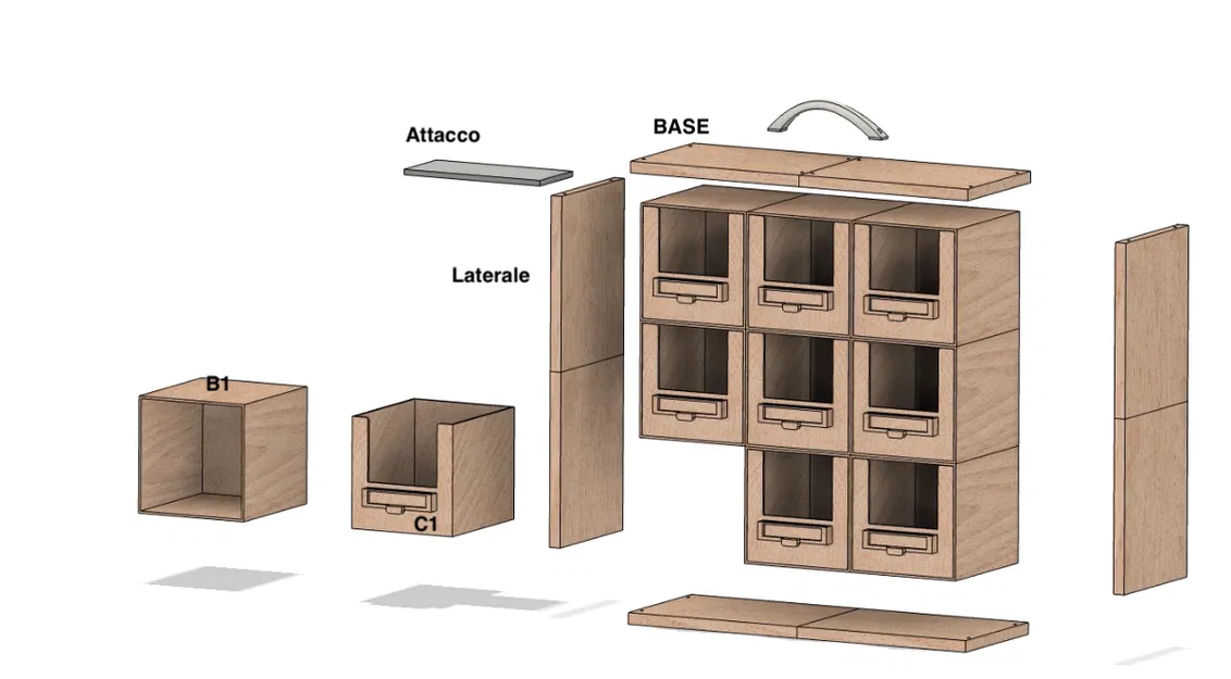 Kệ đa năng ORGANIZER GT532 – Thiết kế tủ ngăn kéo lưu trữ thông minh - Image 3