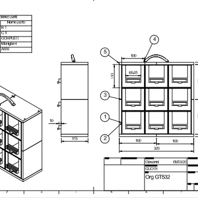 Kệ đa năng ORGANIZER GT532 – Thiết kế tủ ngăn kéo lưu trữ thông minh