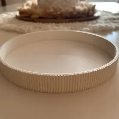 Khay trang trí, khay để nến có thiết kế vân sọc độc đáo