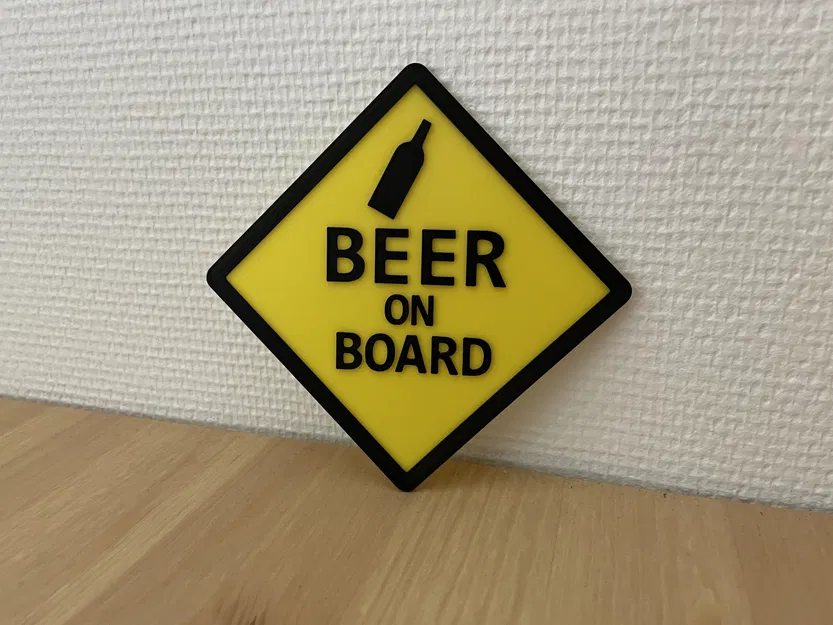 Bảng hiệu Beer on Board treo xe - Image 1