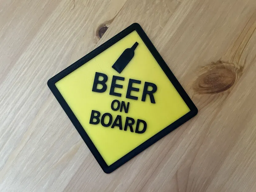 Bảng hiệu Beer on Board treo xe - Image 3