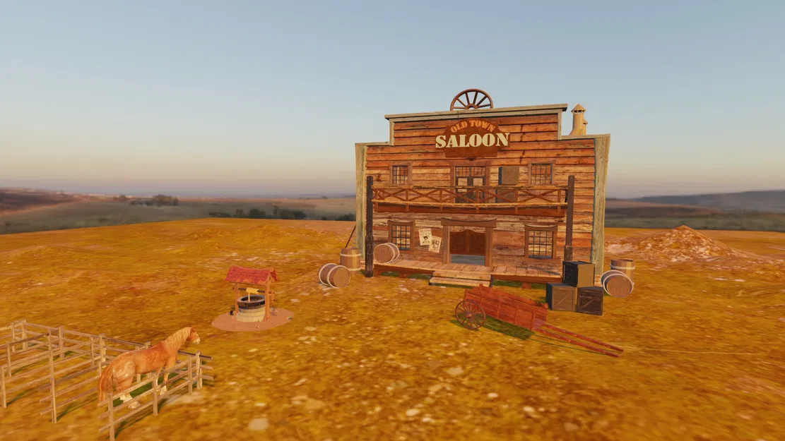 Mô hình 3D quán rượu miền Tây (Western Old Saloon) cực chi tiết - Image 3
