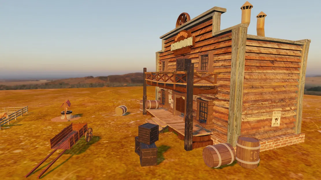 Mô hình 3D quán rượu miền Tây (Western Old Saloon) cực chi tiết - Image 5