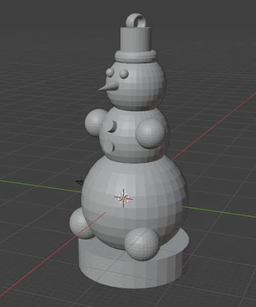 Móc khóa người tuyết 3D dễ thương - Mẫu in 3D trang trí độc đáo - Image 1