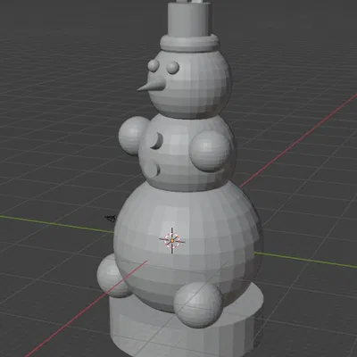 Móc khóa người tuyết 3D dễ thương - Mẫu in 3D trang trí độc đáo