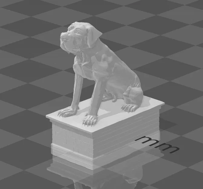 Mô hình tượng chó Cane Corso (losc-dogue) in 3D sắc nét trang trí - Image 1