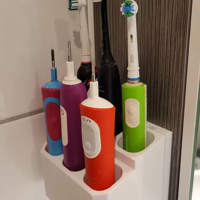 Giá treo bàn chải điện loại 3 ngăn và 6 ngăn gắn tường