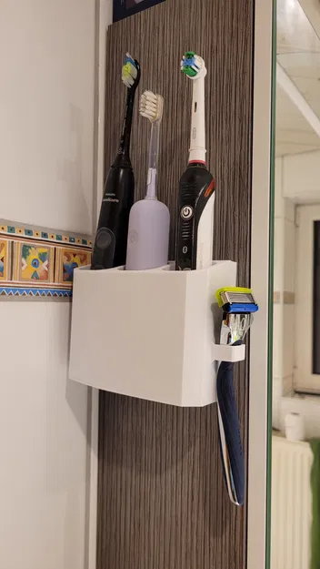 Giá treo bàn chải điện loại 3 ngăn và 6 ngăn gắn tường - Image 2