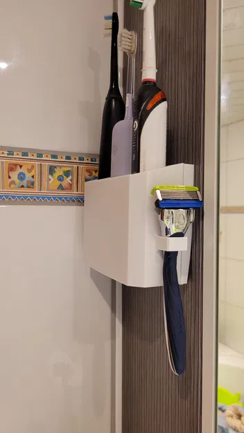 Giá treo bàn chải điện loại 3 ngăn và 6 ngăn gắn tường - Image 4