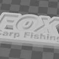 Mô hình trang trí, móc khóa logo Fox Carp Fishing (In 3D) - Thumbnail 2