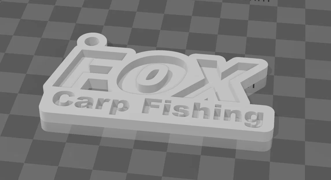 Mô hình trang trí, móc khóa logo Fox Carp Fishing (In 3D) - Image 4