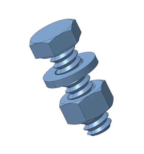 Bộ Ốc vít + Đai ốc + Vòng đệm (Screw+Nut+Washer set) - Image 1