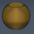 Chậu cây hình cầu hiện đại với các gân rãnh sâu (Modern Deep-Ribbed Sphere Planter) - Thumbnail 1