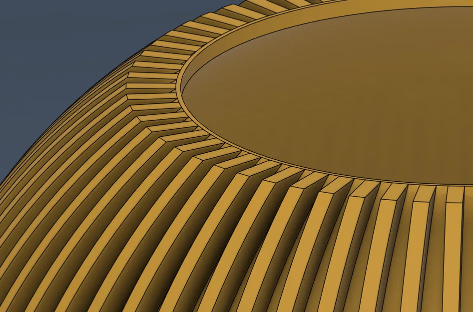 Chậu cây hình cầu hiện đại với các gân rãnh sâu (Modern Deep-Ribbed Sphere Planter) - Image 2