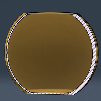 Chậu cây hình cầu hiện đại với các gân rãnh sâu (Modern Deep-Ribbed Sphere Planter)