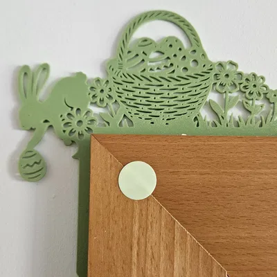 Thỏ Phục sinh & Giỏ trứng - Trang trí góc khung cửa