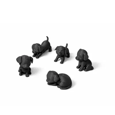 BỘ TƯỢNG CÚN CON ĐÁNG YÊU / MÔ HÌNH CHÓ HIỆN ĐẠI / ĐỒ TRANG TRÍ